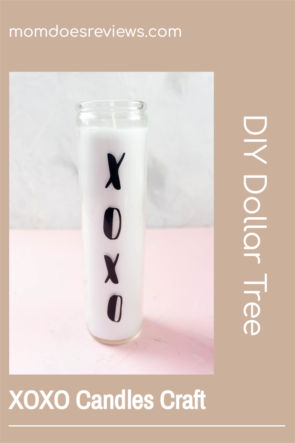 DIY Dollar Tree XOXO Candles Craft