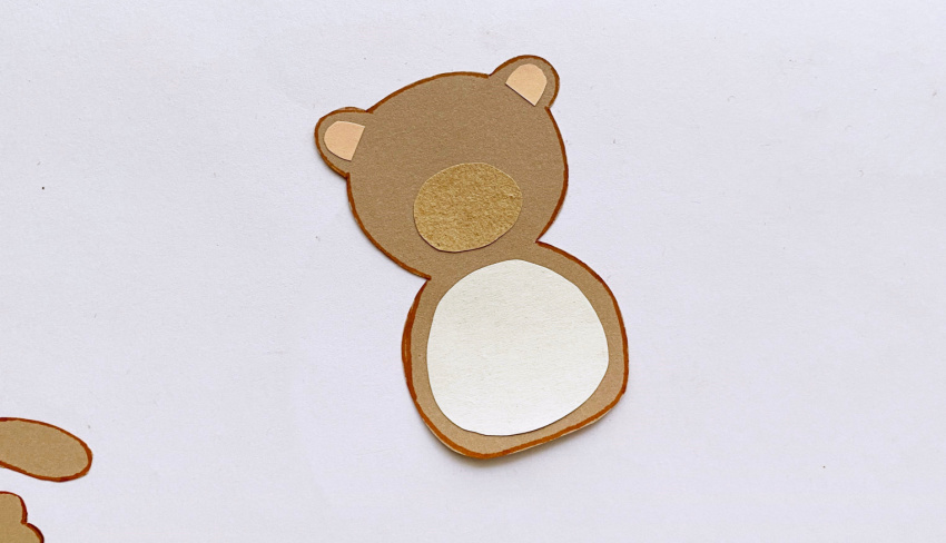 Teddy Bear Pop Up Card Craft process