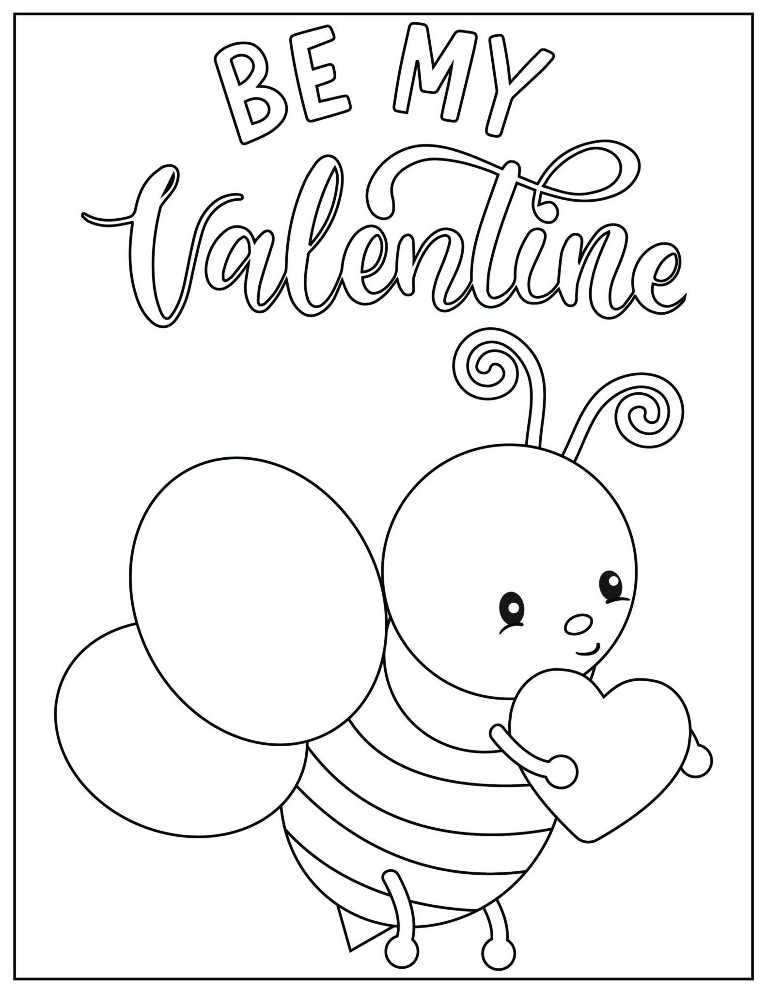 Cute Valentine's Coloring Pages