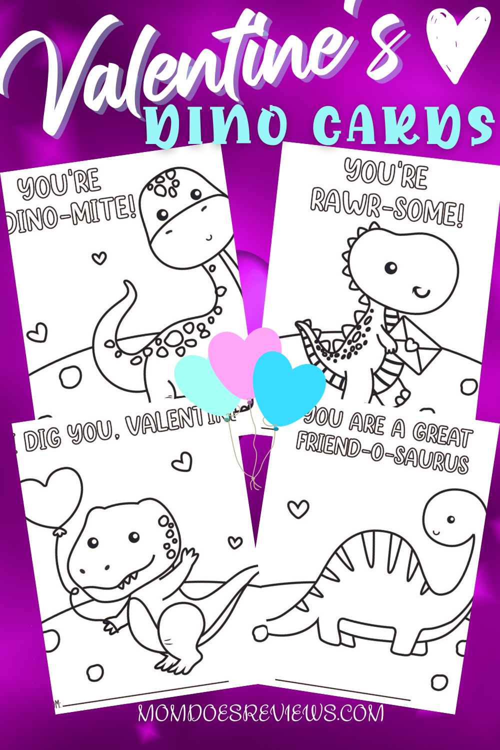 Dino-Mite Valentine's Day Cards