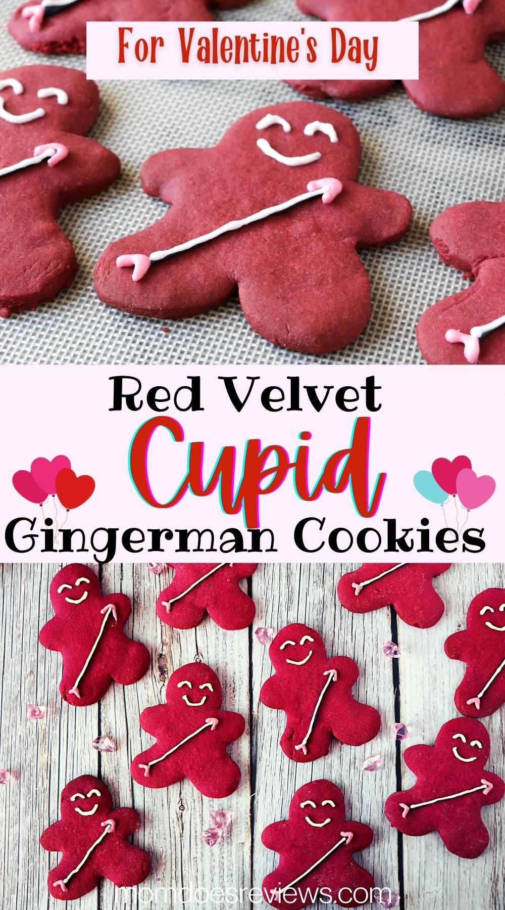 Red Velvet Cupid Gingerman Cookies for Valentine's Day!