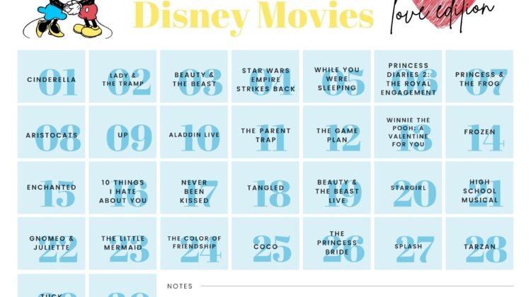 30 days of Disney Movies- Love edition!