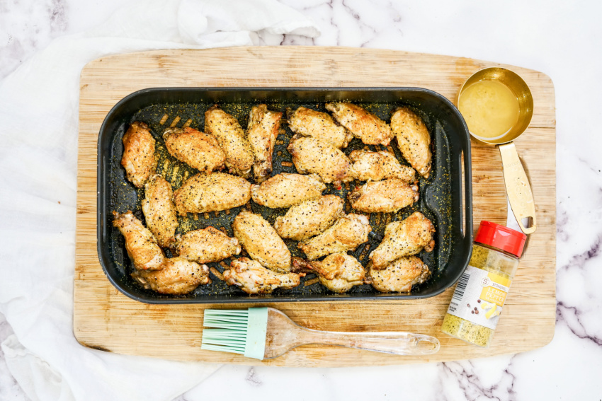 Air Fryer Lemon Pepper Chicken Wings process