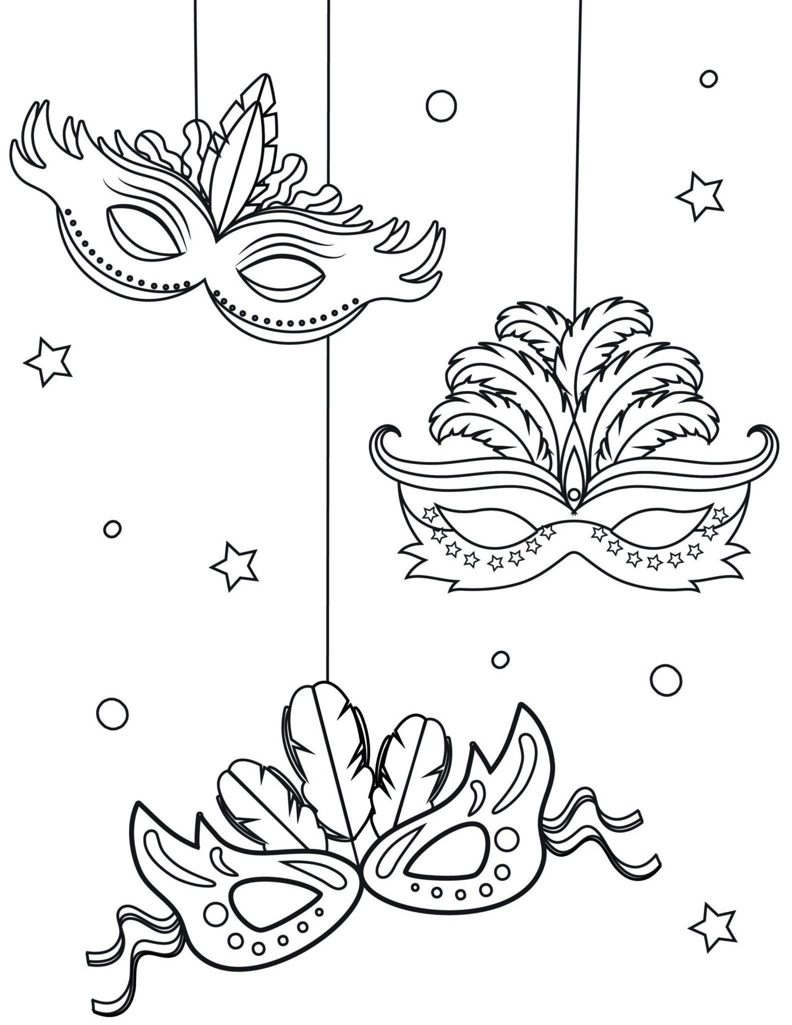 Celebrate Mardi Gras with these Coloring Pages