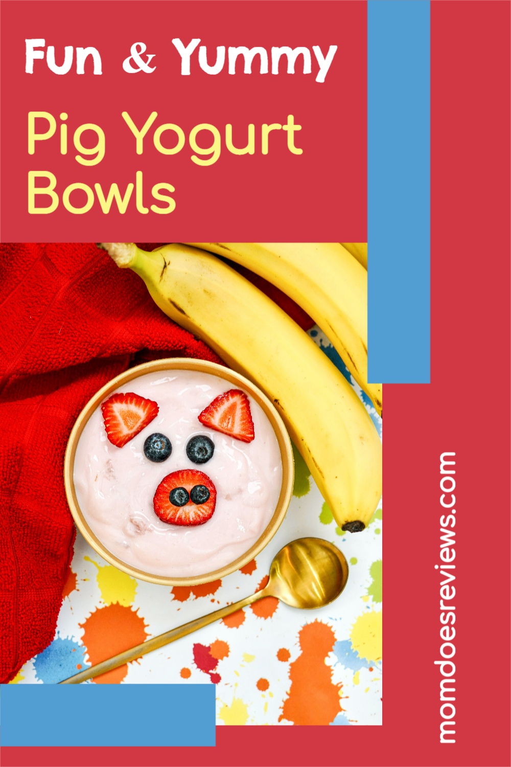 Fun and Yummy Pig Yogurt Bowls