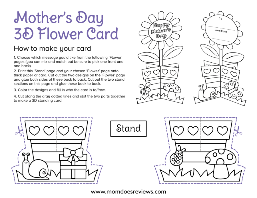 Mother's Day 3D Flower Card