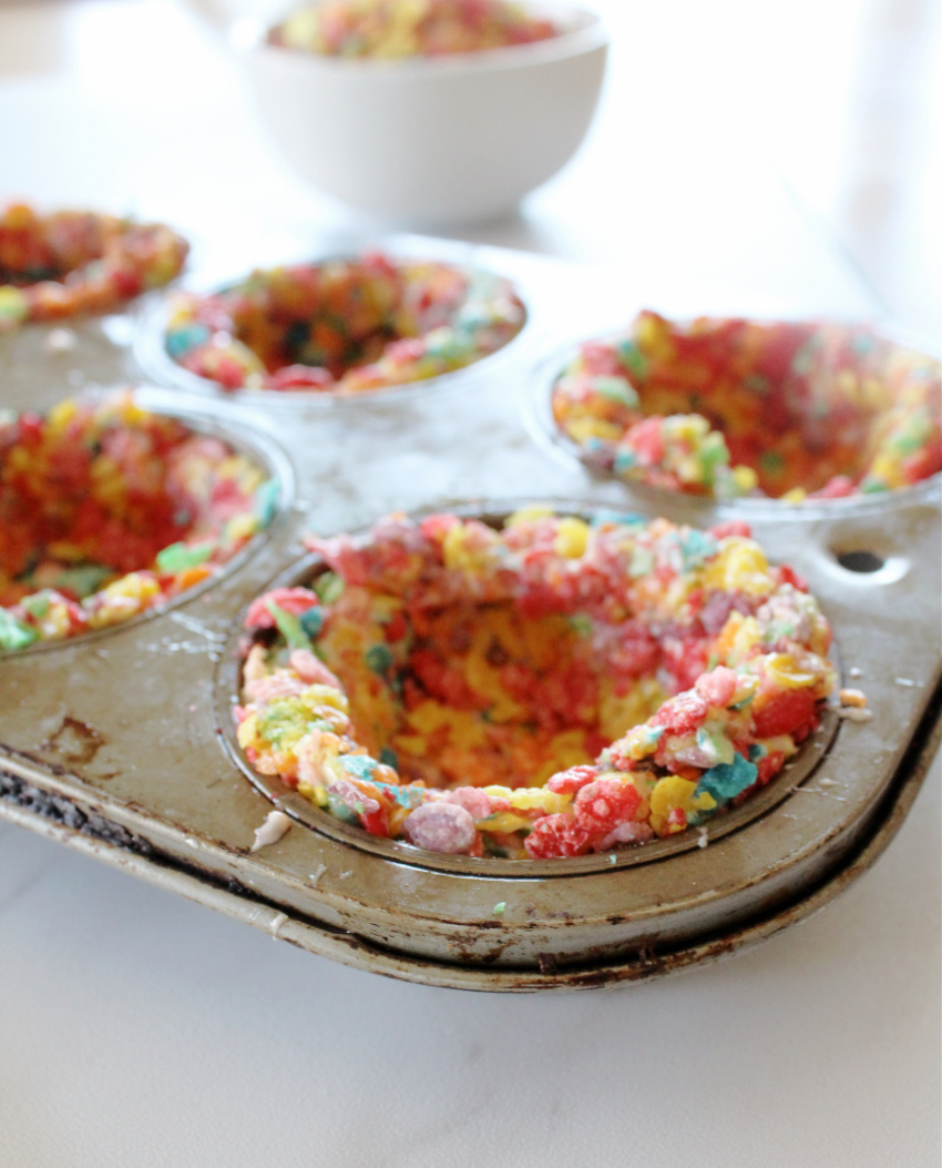 Rainbow Dessert Cups process