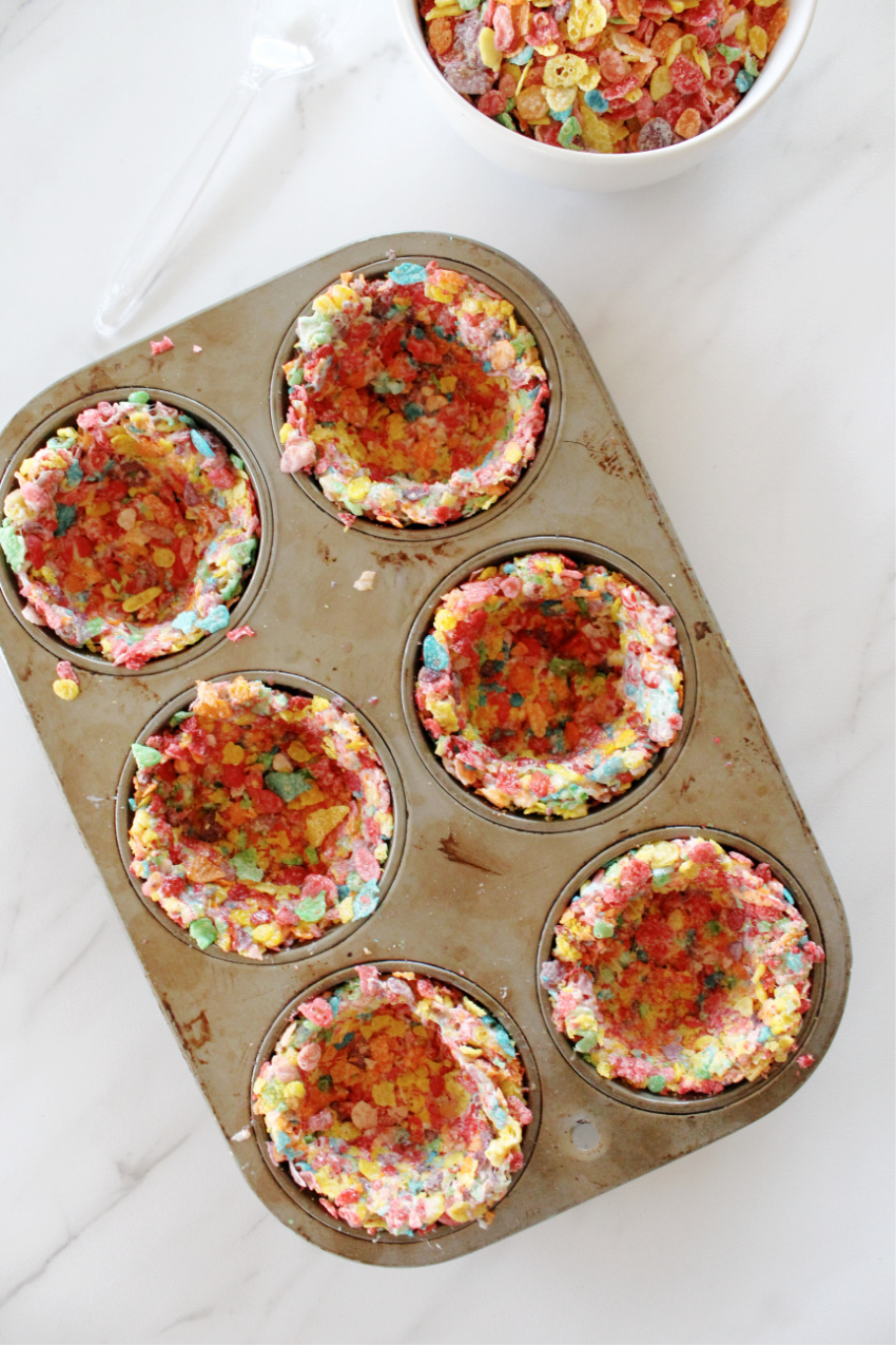 Rainbow Dessert Cups process