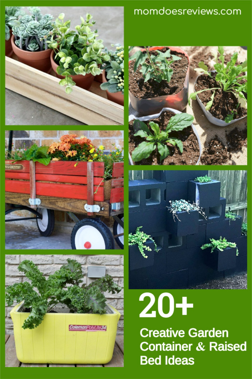 20+ Creative Garden Container & Raised Bed Ideas