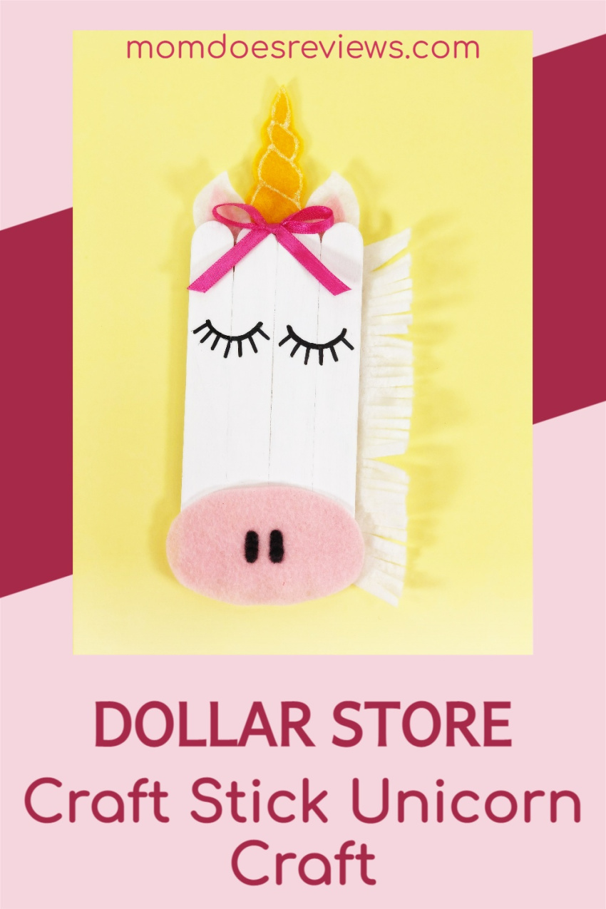 Dollar Store Craft Stick Unicorn Craft for Kids