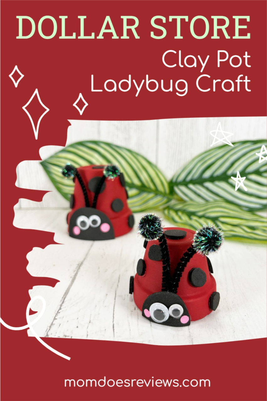 Dollar Store Clay Pot Ladybug Craft