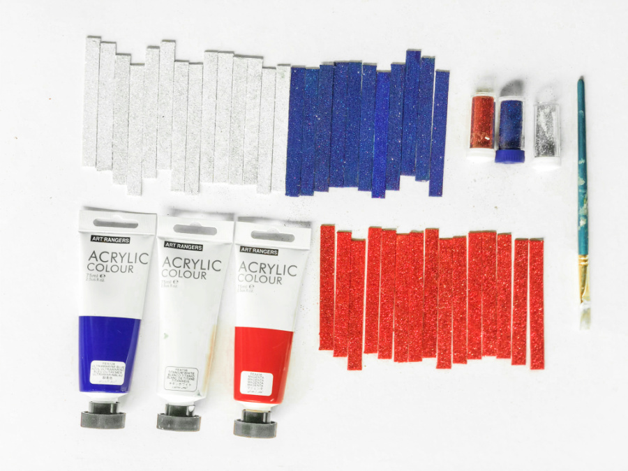 Patriotic Popsicle Stick Wreath