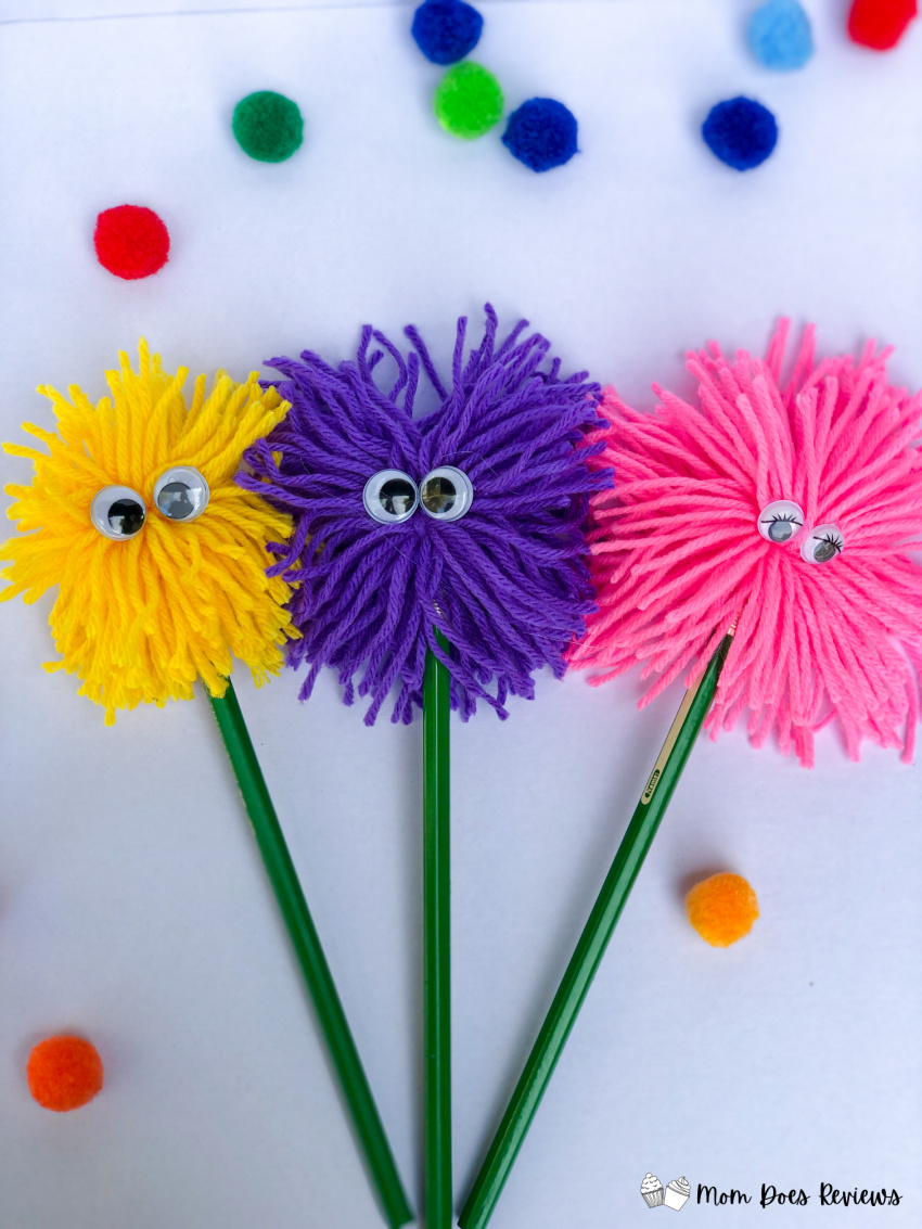 Fun Monster Pencil Toppers Craft for Kids