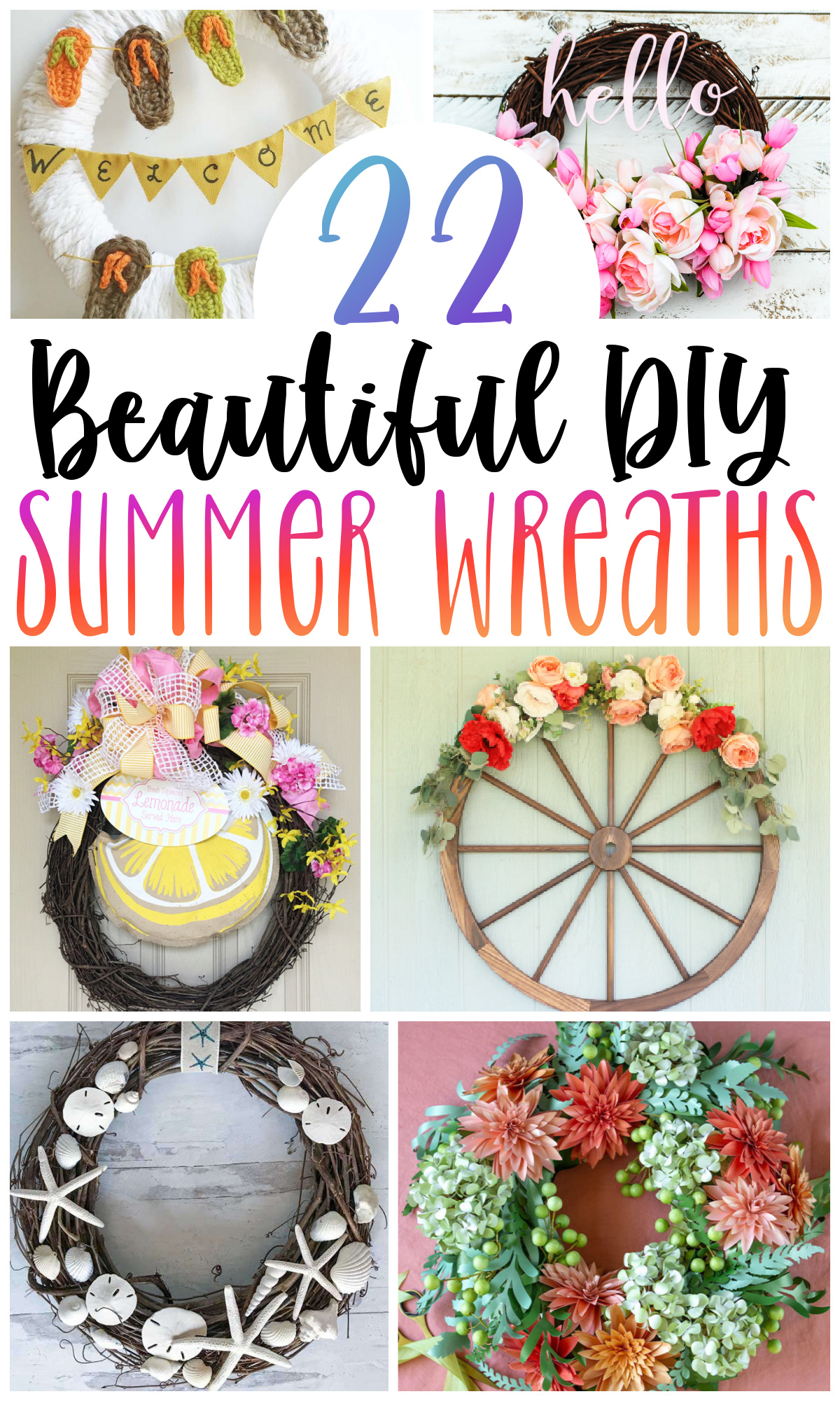 22 Beautiful DIY Summer Wreaths 