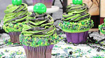 Green Slime Halloween Cupcakes