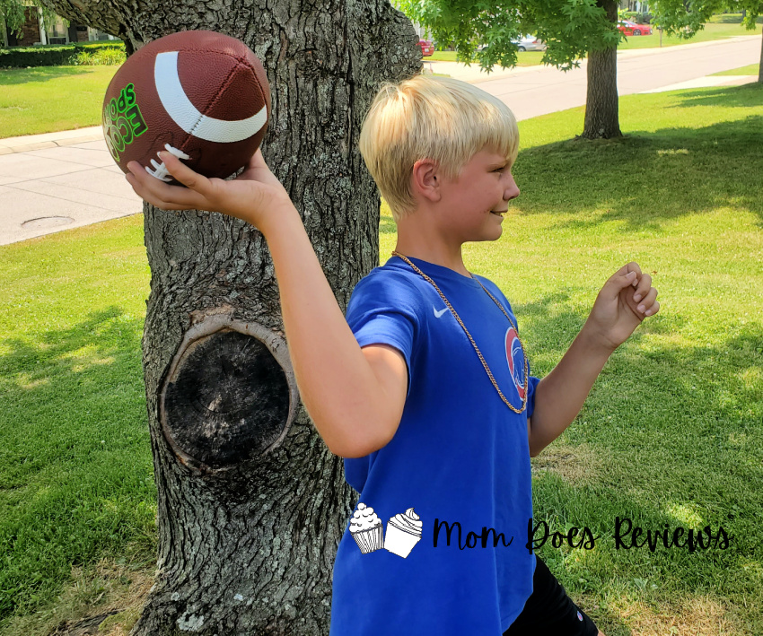 Throwing a football