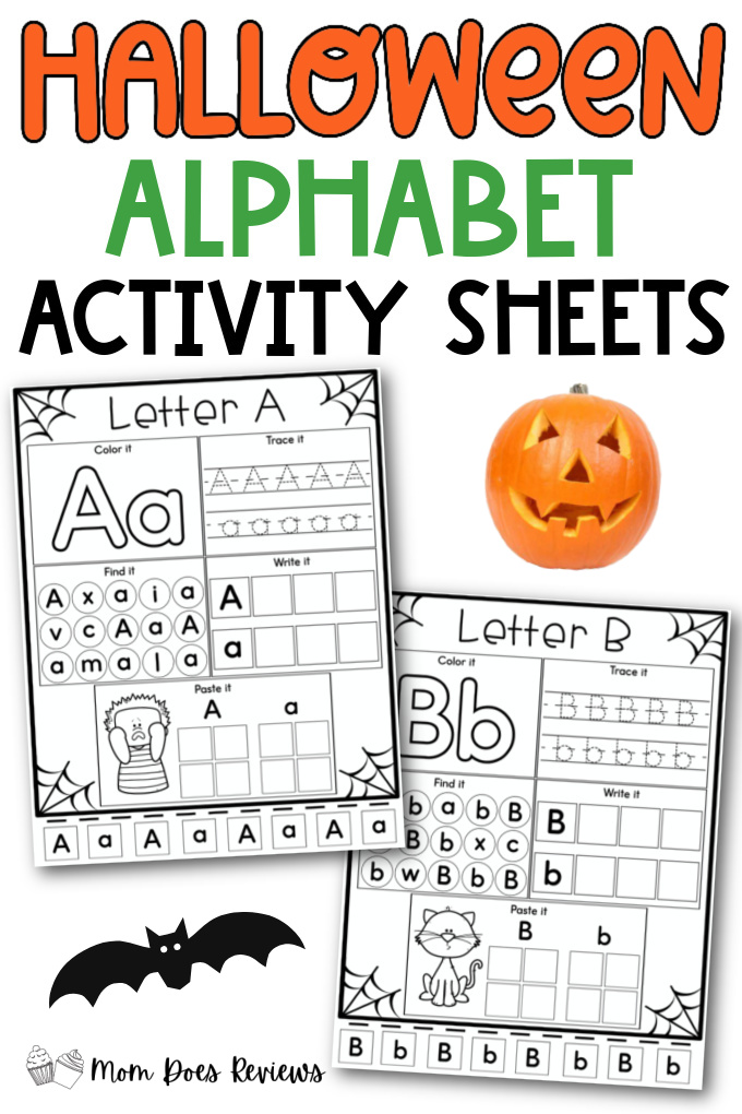 Halloween Alphabet Activity Sheets