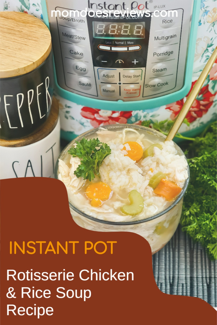 Instant Pot Rotisserie Chicken & Rice Soup Recipe
