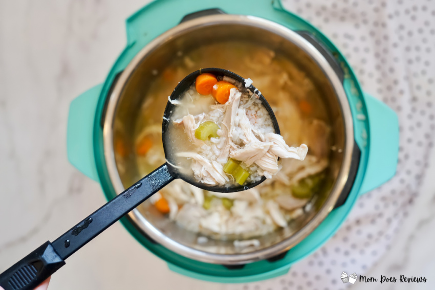Instant Pot Rotisserie Chicken & Rice Soup Recipe