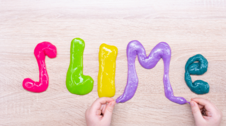 slime spelled with colored slime letters