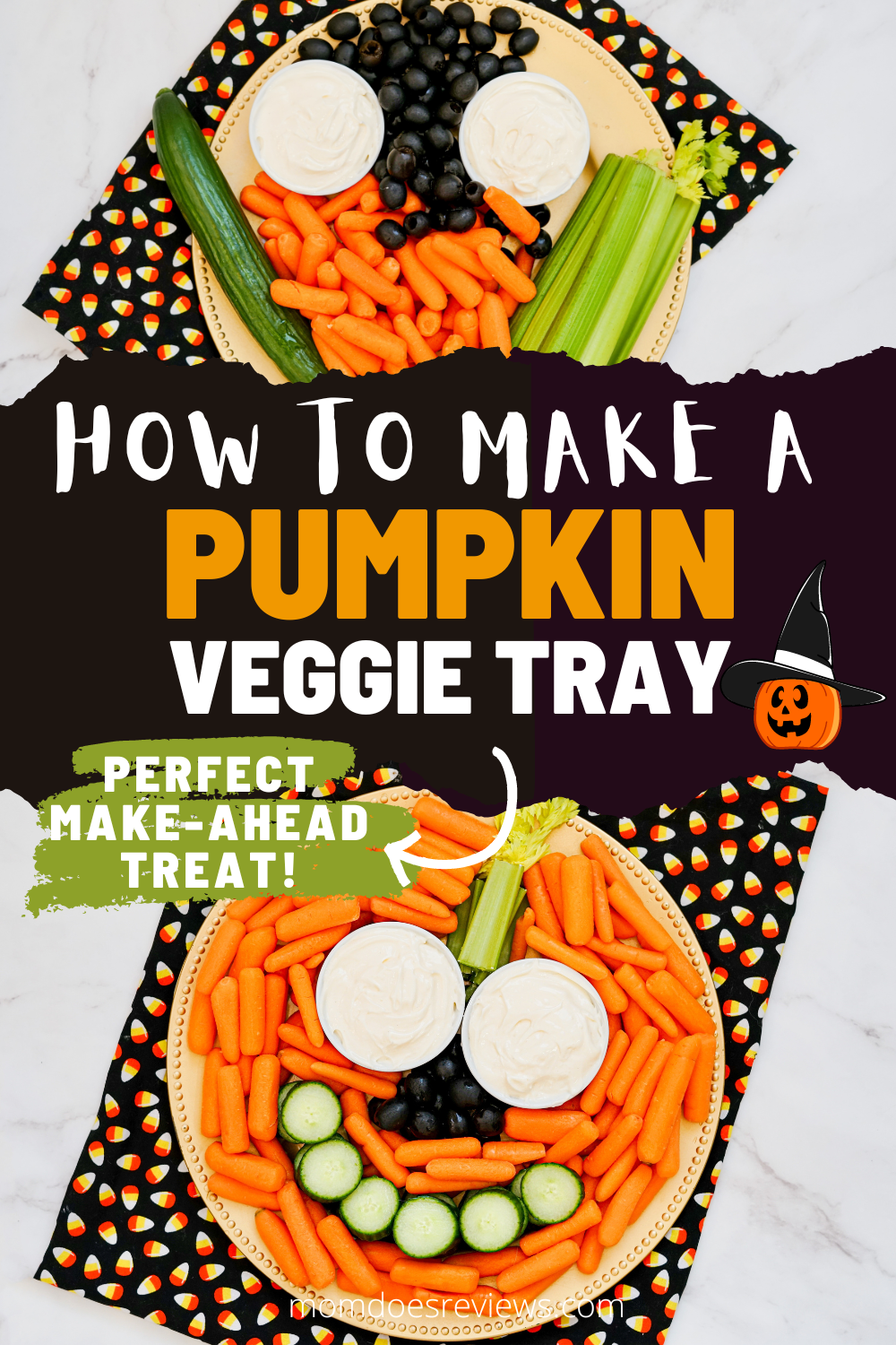 How to Make a Fun Pumpkin Veggie Tray