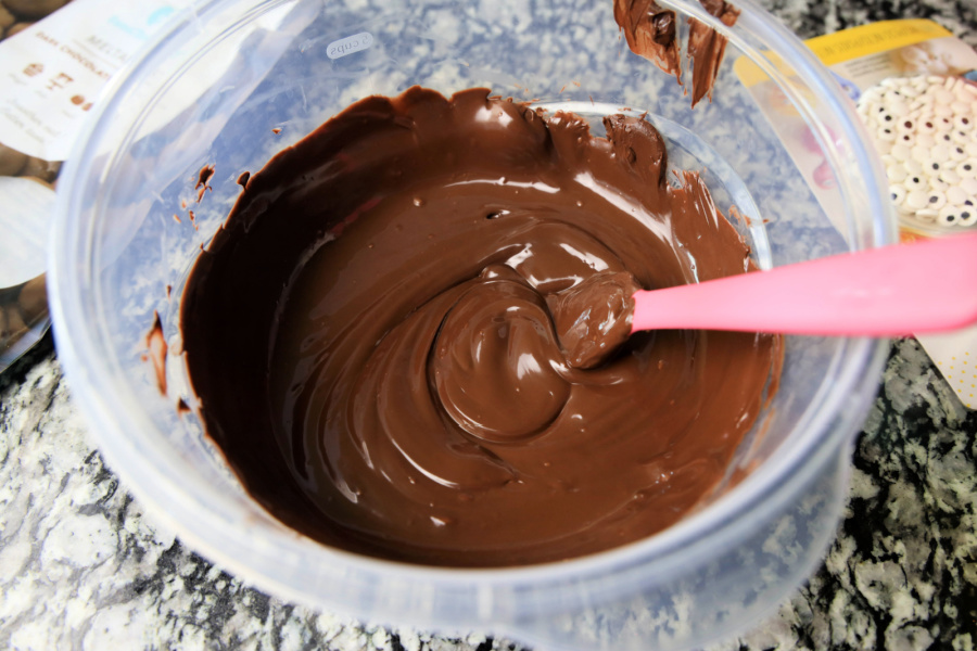 Melting chocolate candy