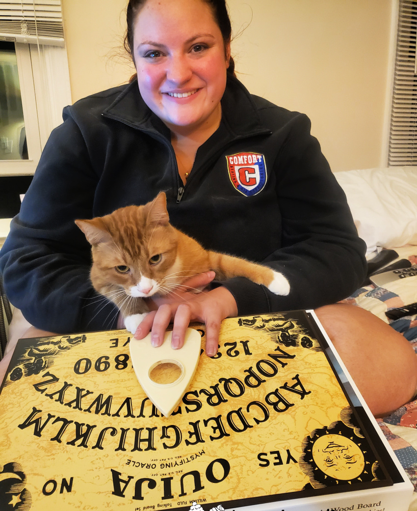 Ouija with cat