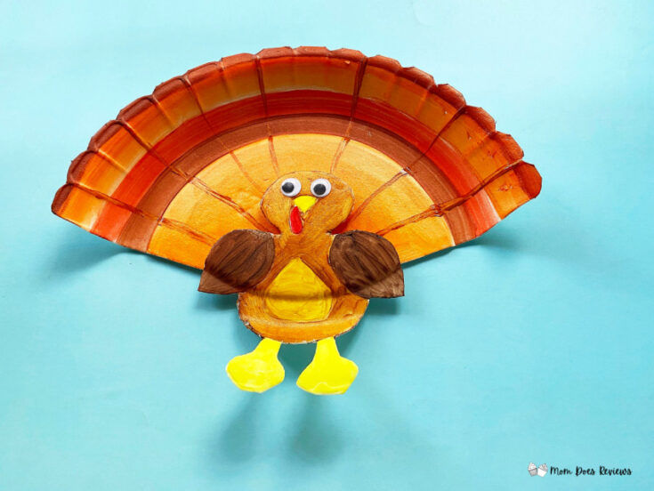 Cute Paper Plate Turkey Craft for Kids