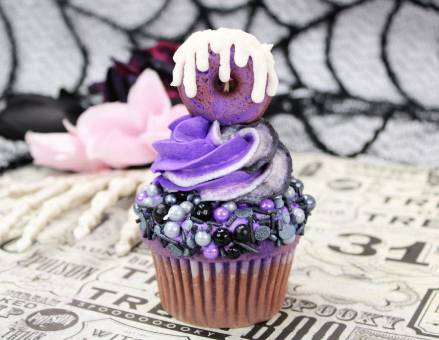 Spooky Purple Cupcake
