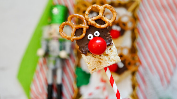Make Reindeer Rice Krispie Treat Pops