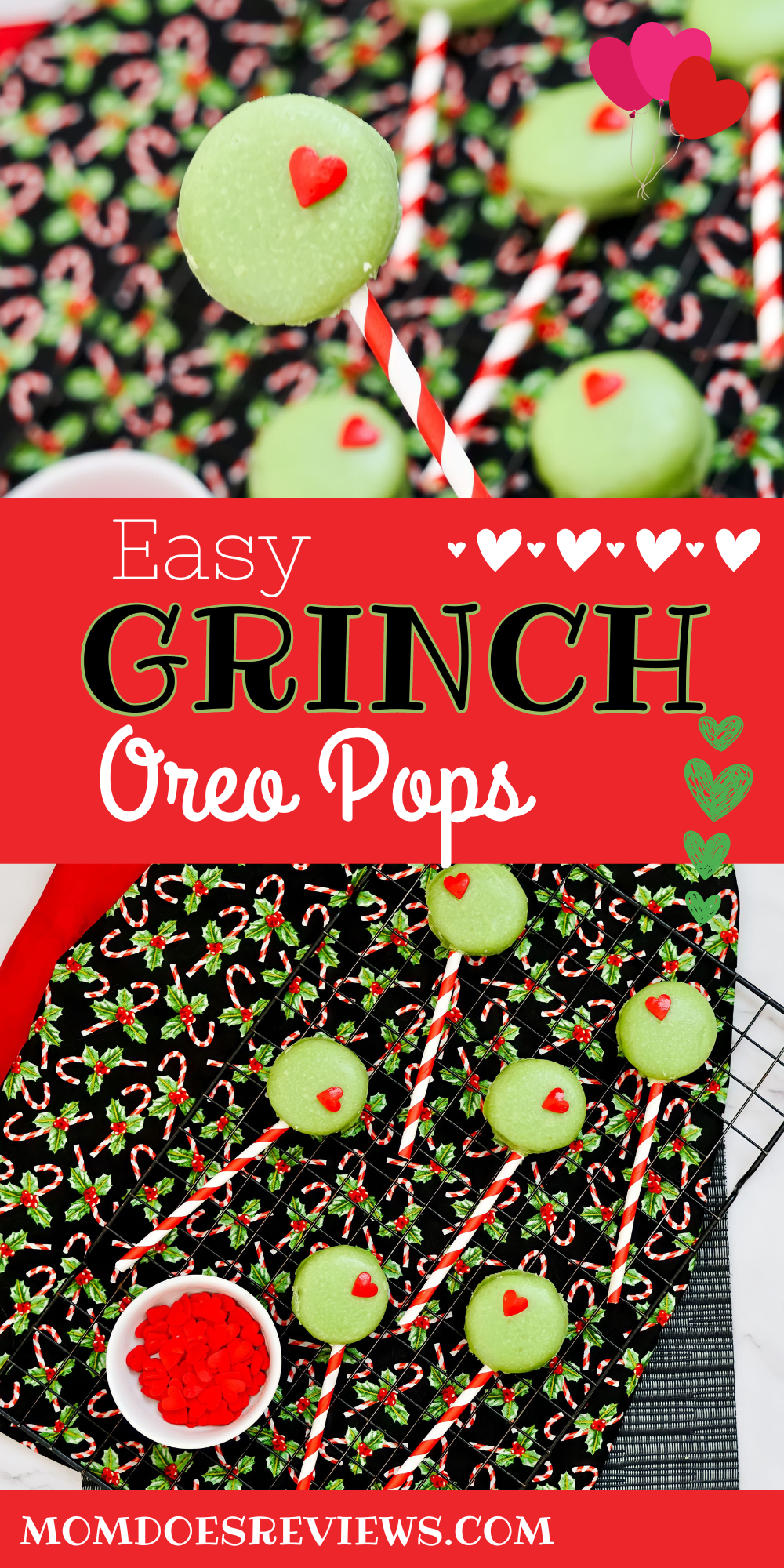 Grinch Oreo Pops