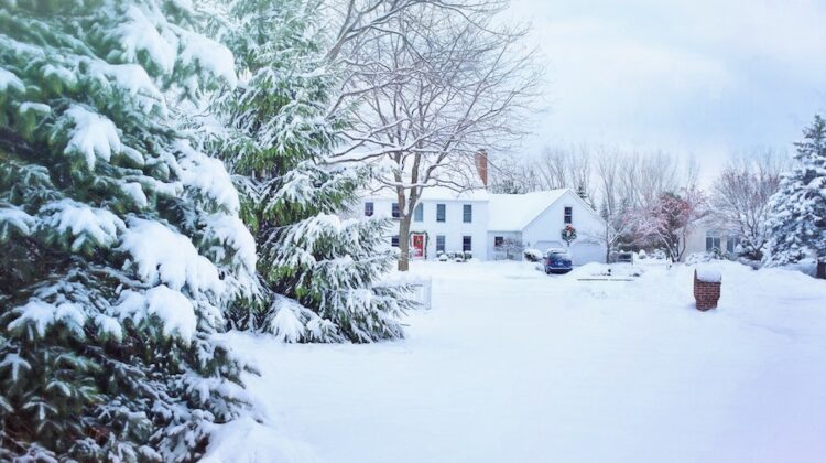 home in the snow