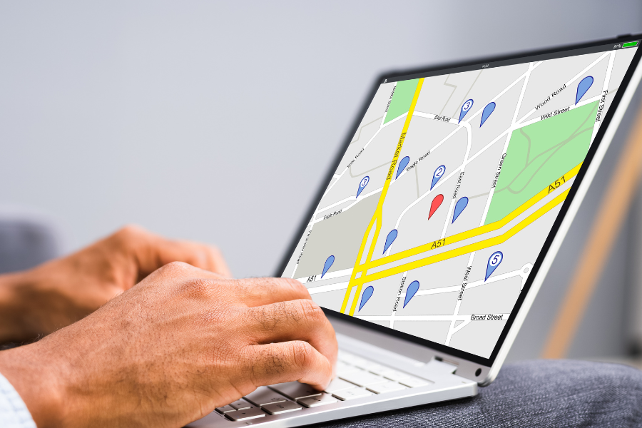 locations on laptop