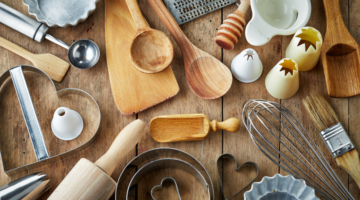 measuring cups and other baking tools