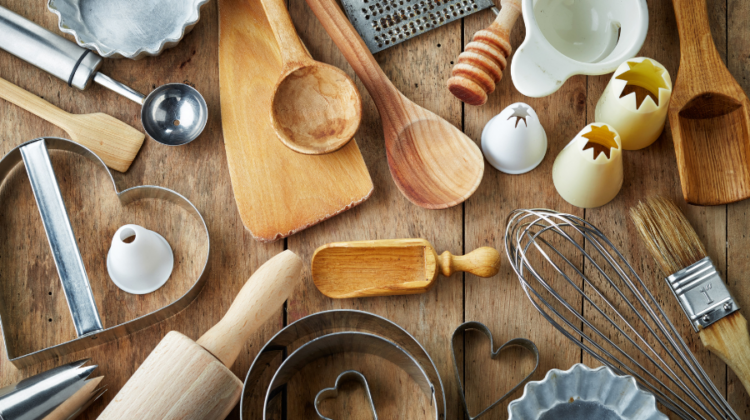 measuring cups and other baking tools