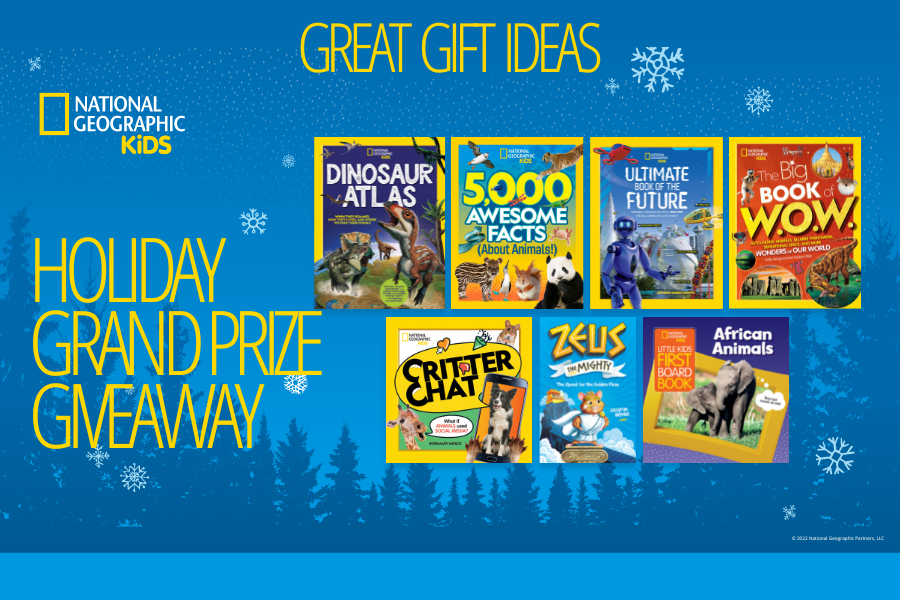 Enter to win the 7-book National Geographic Kids Holiday Grand Prize Giveaway
