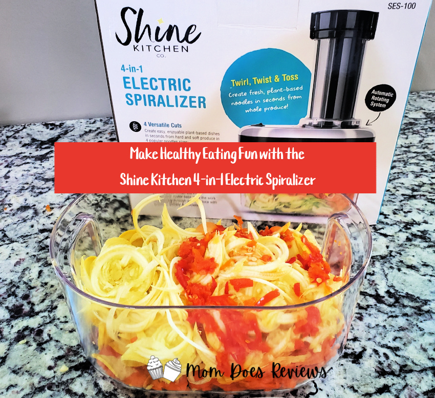 Make Healthy Eating Fun with the Shine Kitchen 4-in-1 Electric Spiralizer