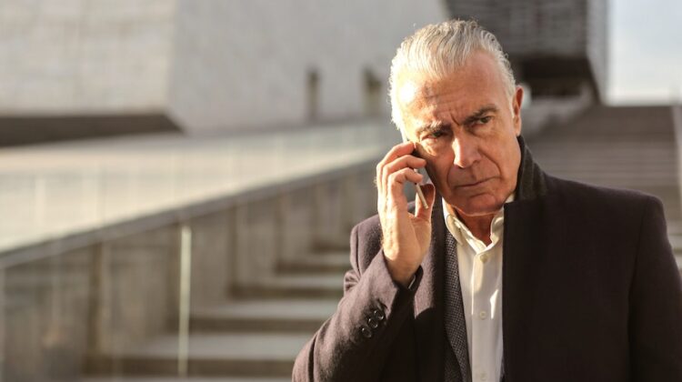 man listening