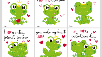 Frog Valentine's Day Cards #Printables