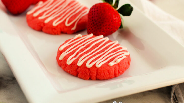 Pretty Strawberry Cake Mix Cookies (Gluten-Free)