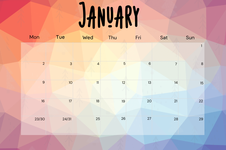 January calendar template