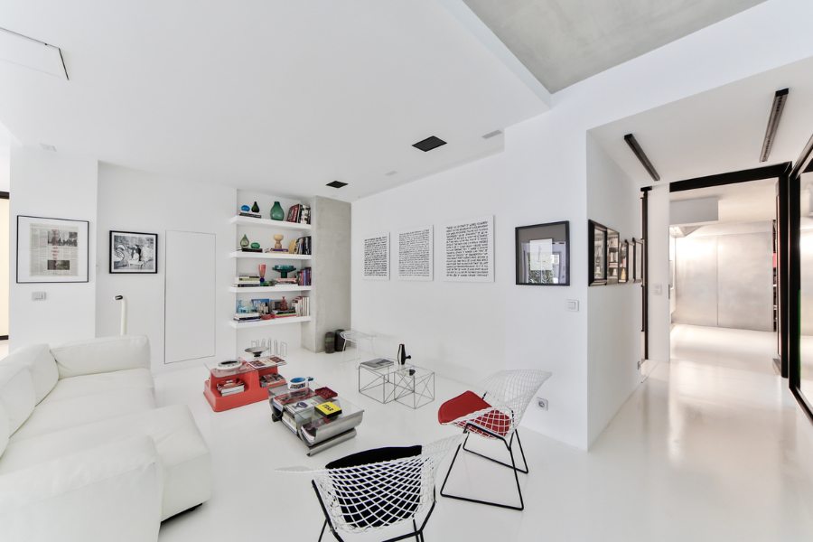 white modern home