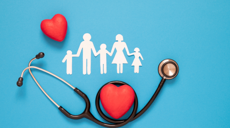 family health with stethoscope