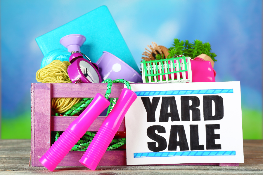 Yard sale goods