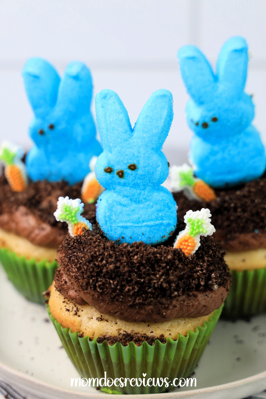 Peeps Bunny Dirt cupcakes