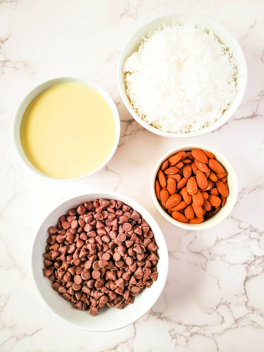 Almond Joy Copycat Cookies Process Ingredients