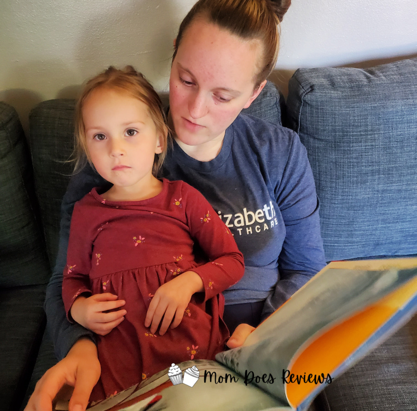 Mom and child reading