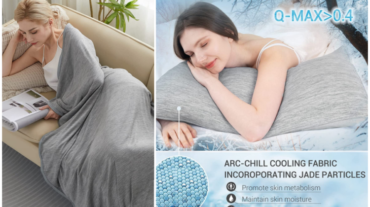 Cooling blanket and pillowcase