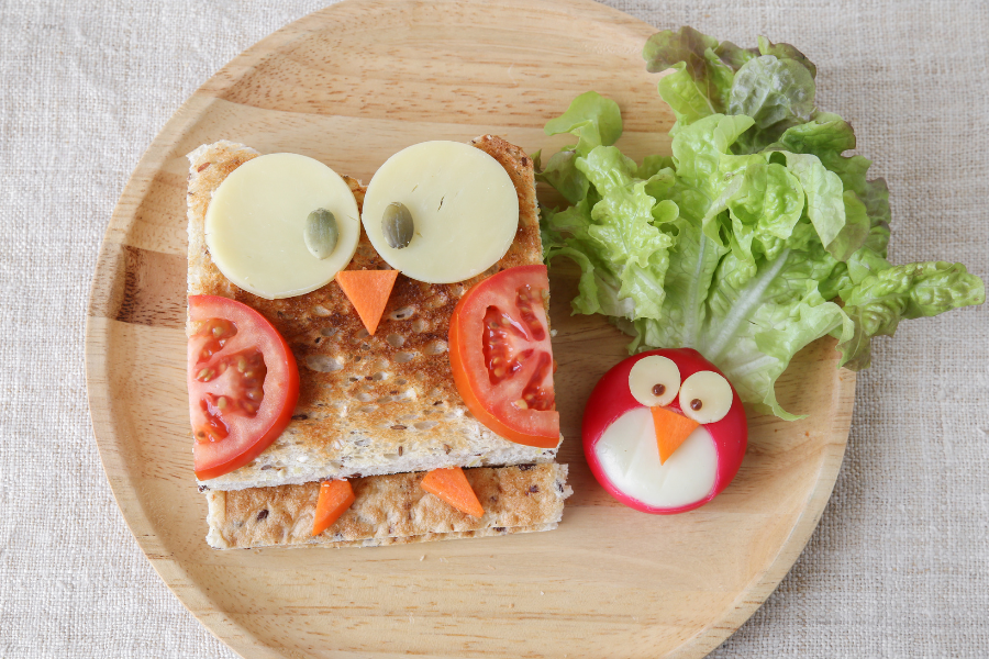 fun food for kids owl sandwich