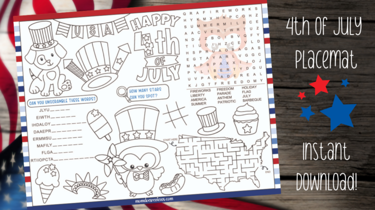 4th of July Placemat #FreePrintable